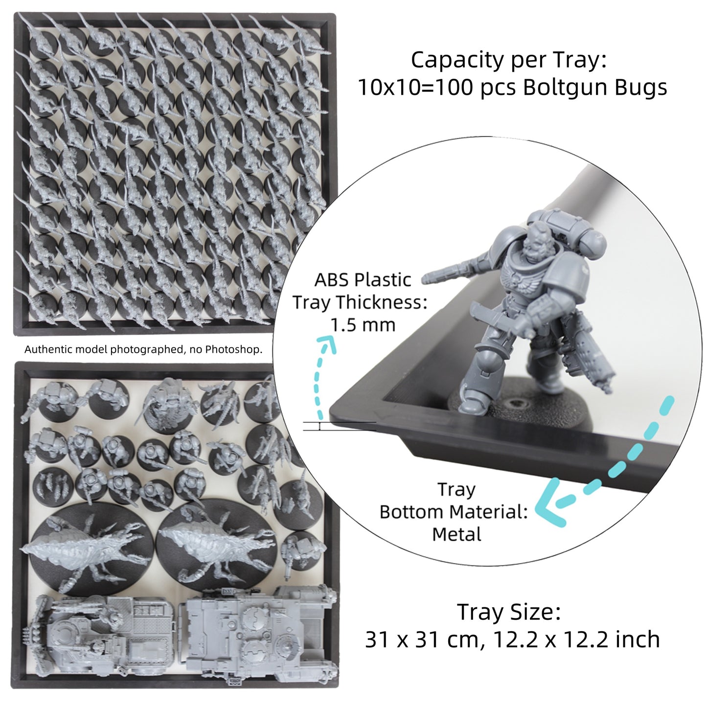 TOPQM Modular LED Miniatures Storage and Transport Case (Large size)