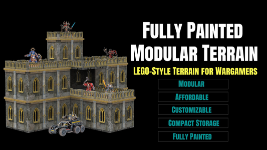 Fully Painted Modular LEGO-Style Terrain for Wargamers